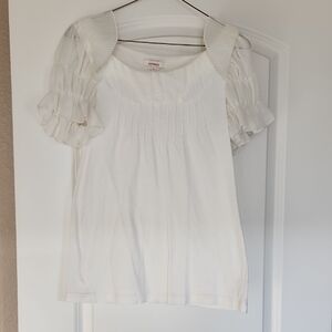 Sundance Cream Blouse with Pleated Sleeves